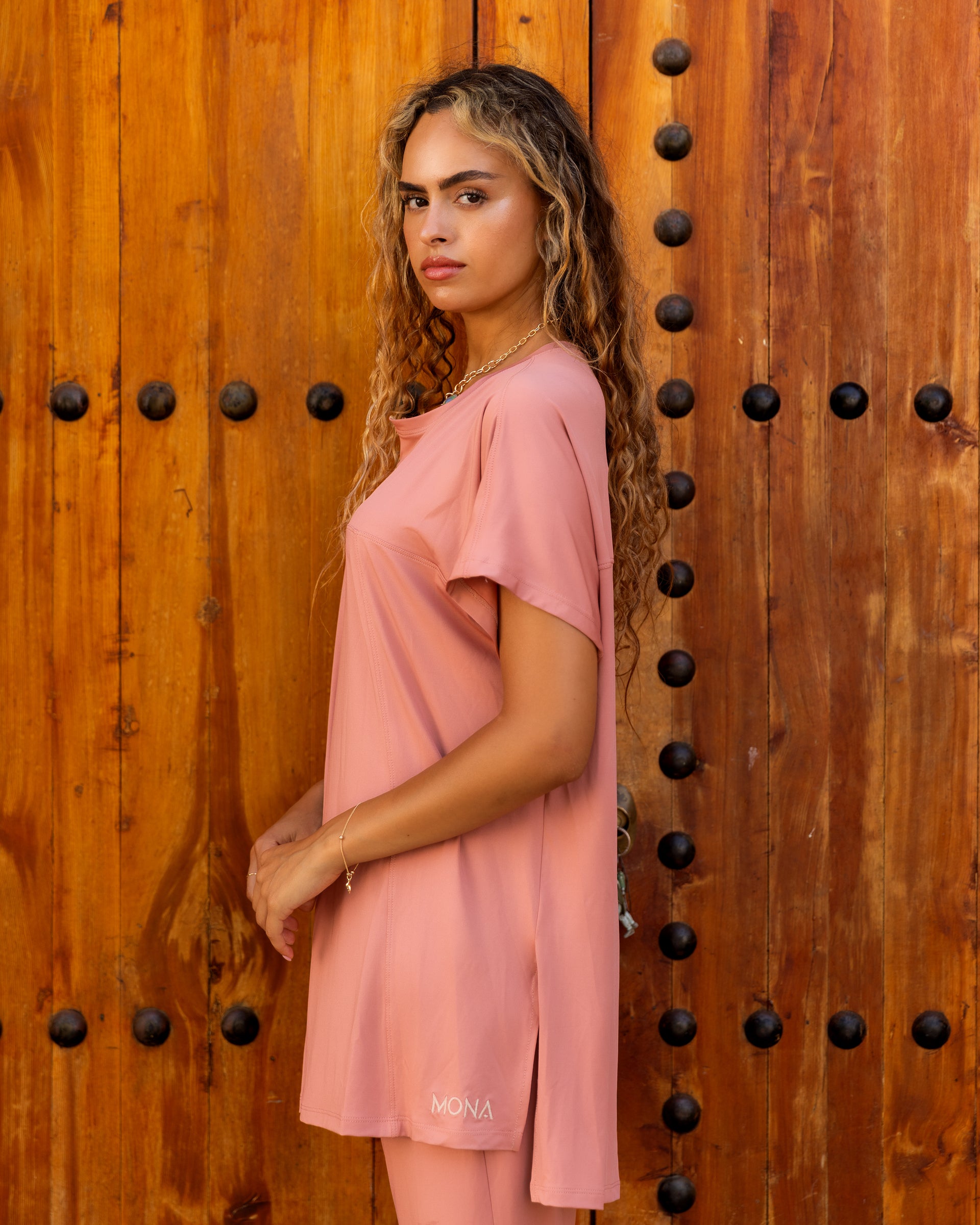 LIYA - Le modèle manches courtes 2 pièces |rose